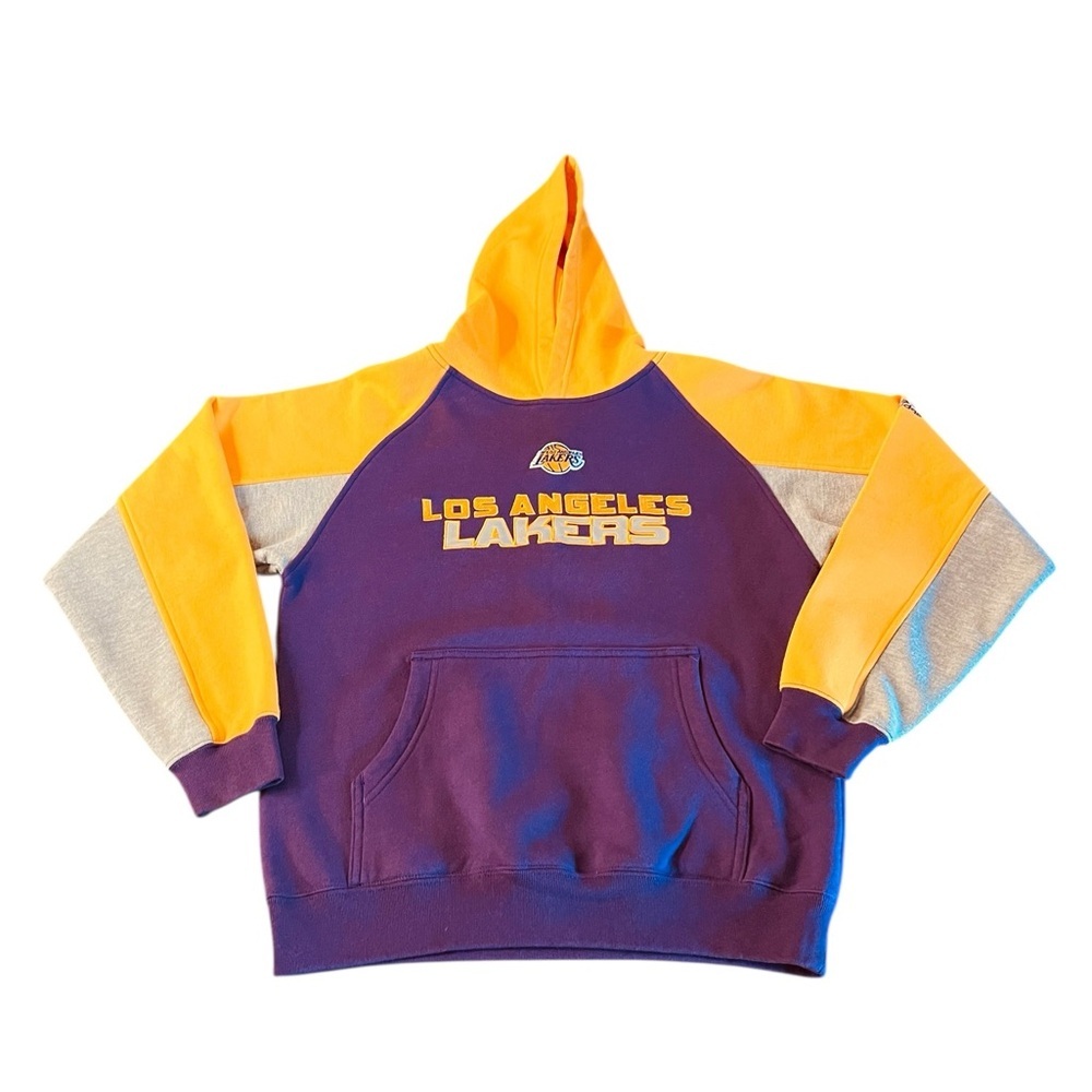 adidas Kids LA Lakers Purple and Yellow Hoodie Size Large 14-16